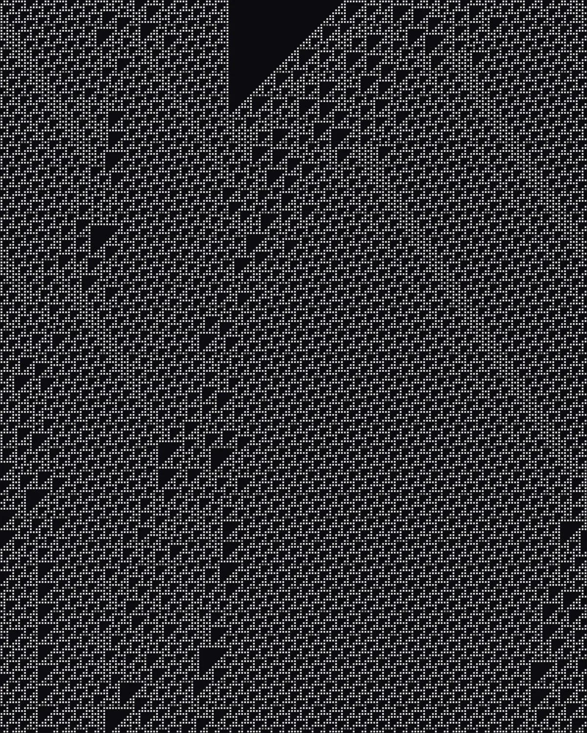 Universal Machine — generative rule110 artwork