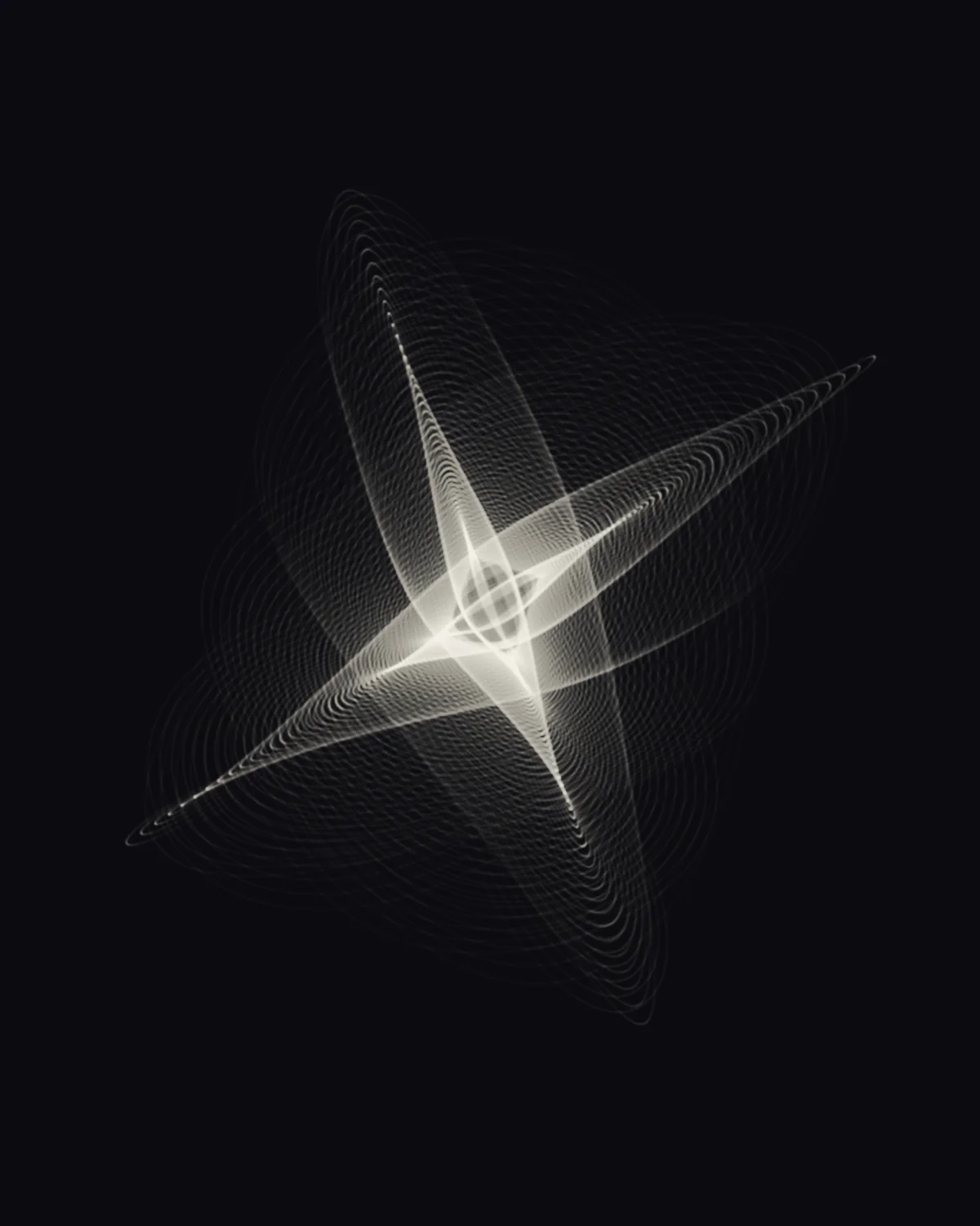 Slow Ellipse — generative harmonograph artwork