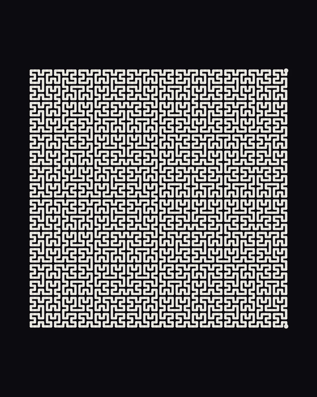 Address Space V — generative hilbert artwork
